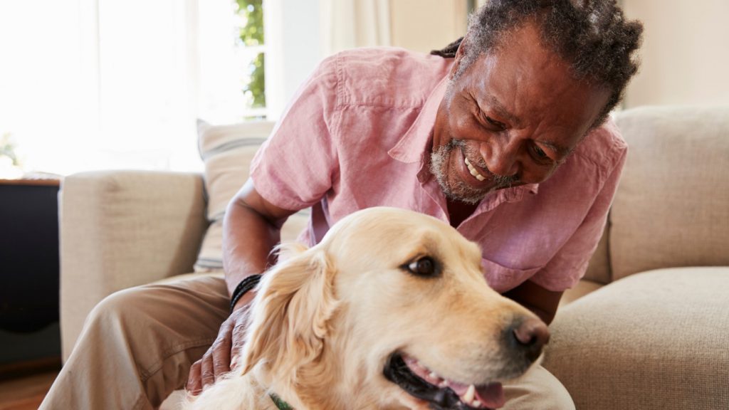 Man with dog